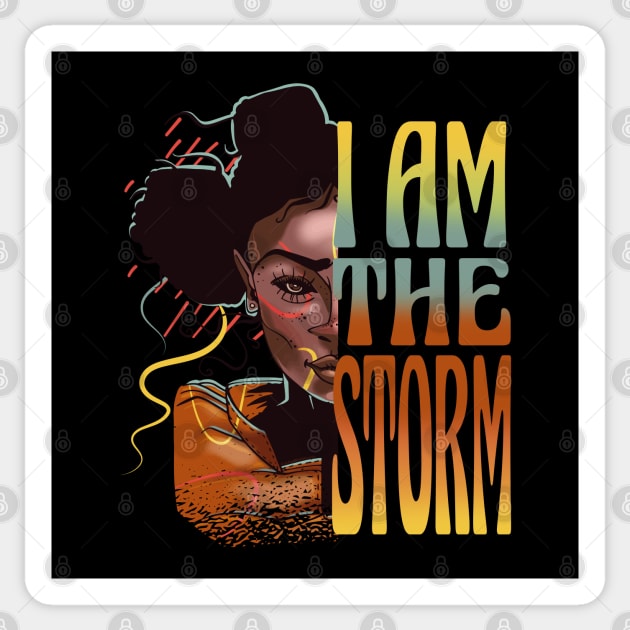 Black History Month African American Woman I Am the Storm Sticker by creative